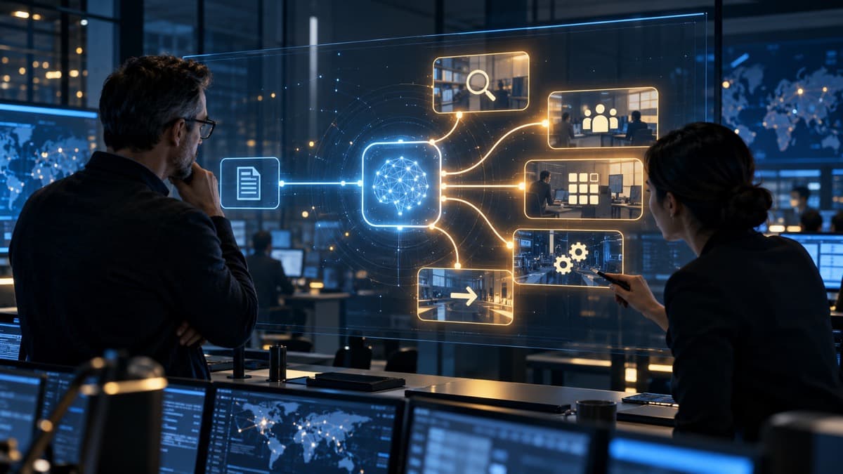 Security leaders review an approved AI application as its connections expand into more company systems and workflows.